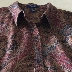 Chaps Fall Paisley Print Blouse